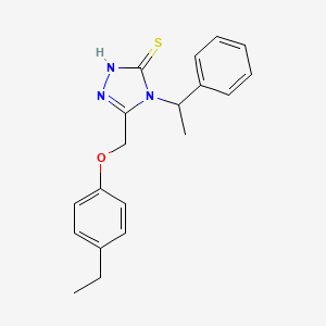 molecular formula C19H21N3OS B2725276 5-(4-乙基苯氧甲基)-4-(1-苯乙基)-4H-1,2,4-三唑-3-硫醇 CAS No. 748778-16-7