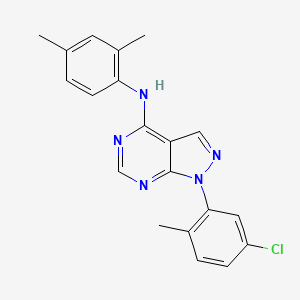 molecular formula C20H18ClN5 B2725284 1-(5-氯-2-甲基苯基)-N-(2,4-二甲基苯基)-1H-嘧啶并[3,4-d]嘧啶-4-胺 CAS No. 890937-70-9