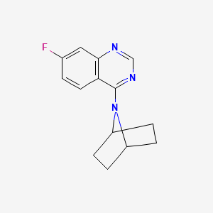 molecular formula C14H14FN3 B2725286 4-(7-Azabicyclo[2.2.1]heptan-7-yl)-7-fluoroquinazoline CAS No. 2415469-73-5
