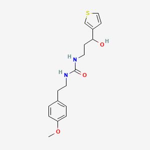 molecular formula C17H22N2O3S B2725287 1-(3-Hydroxy-3-(thiophen-3-yl)propyl)-3-(4-methoxyphenethyl)urea CAS No. 2034299-95-9