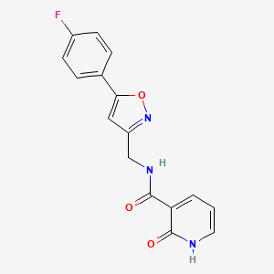 N-((5-(4-fluorophenyl)isoxazol-3-yl)methyl)-2-oxo-1,2-dihydropyridine-3-carboxamide