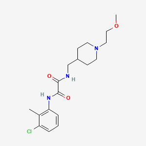 molecular formula C18H26ClN3O3 B2725290 N1-(3-chloro-2-methylphenyl)-N2-((1-(2-methoxyethyl)piperidin-4-yl)methyl)oxalamide CAS No. 953225-89-3