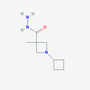 1-Cyclobutyl-3-methylazetidine-3-carbohydrazide