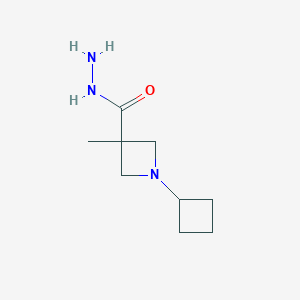 molecular formula C9H17N3O B2725291 1-Cyclobutyl-3-methylazetidine-3-carbohydrazide CAS No. 2080412-60-6