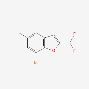 molecular formula C10H7BrF2O B2725294 7-Bromo-2-(difluoromethyl)-5-methyl-1-benzofuran CAS No. 2248268-16-6