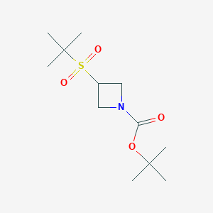 molecular formula C12H23NO4S B2725299 叔丁基 3-(叔丁基磺酰)吡嗪-1-羧酸酯 CAS No. 1820686-28-9