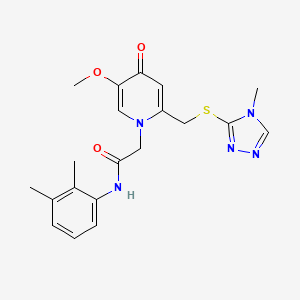 molecular formula C20H23N5O3S B2725301 N-(2,3-二甲基苯基)-2-(5-甲氧基-2-(((4-甲基-4H-1,2,4-三唑-3-基)硫基)甲基)-4-氧代吡啶-1(4H)-基)乙酰胺 CAS No. 1005291-84-8