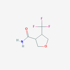 molecular formula C6H8F3NO2 B2725305 4-(Trifluoromethyl)oxolane-3-carboxamide CAS No. 2172035-70-8