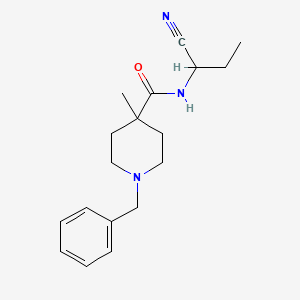 molecular formula C18H25N3O B2725309 1-benzyl-N-(1-cyanopropyl)-4-methylpiperidine-4-carboxamide CAS No. 1797400-93-1