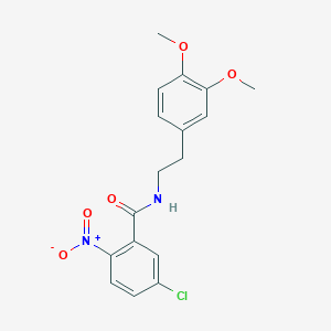 molecular formula C17H17ClN2O5 B2725311 N1-(3,4-dimethoxyphenethyl)-5-chloro-2-nitrobenzamide CAS No. 301174-19-6