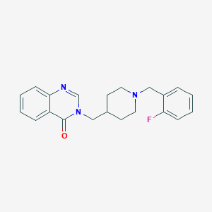 molecular formula C21H22FN3O B2725319 3-[[1-[(2-Fluorophenyl)methyl]piperidin-4-yl]methyl]quinazolin-4-one CAS No. 2380185-84-0