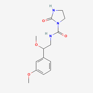 molecular formula C14H19N3O4 B2725325 N-(2-甲氧基-2-(3-甲氧基苯基)乙基)-2-氧代咪唑啉-1-羧酰胺 CAS No. 1797355-26-0