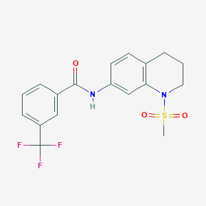 N-(1-methylsulfonyl-3,4-dihydro-2H-quinolin-7-yl)-3-(trifluoromethyl)benzamide