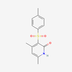 molecular formula C14H15NO3S B2725342 4,6-dimethyl-3-[(4-methylphenyl)sulfonyl]-2(1H)-pyridinone CAS No. 338964-28-6