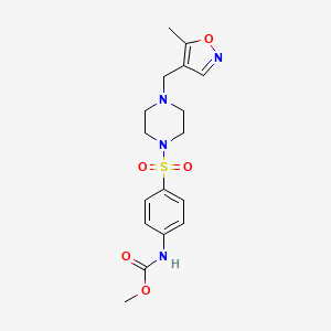 Methyl (4-((4-((5-methylisoxazol-4-yl)methyl)piperazin-1-yl)sulfonyl)phenyl)carbamate