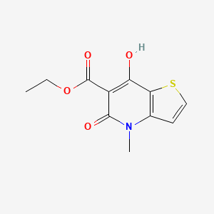 molecular formula C11H11NO4S B2725348 乙酸7-羟基-4-甲基-5-氧代-4,5-二氢噻吩[3,2-b]吡啶-6-羧酸乙酯 CAS No. 83179-00-4