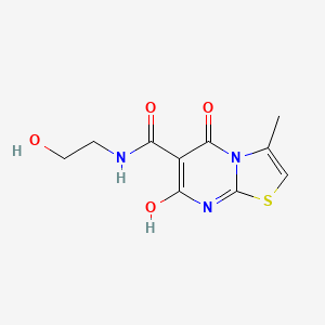 molecular formula C10H11N3O4S B2725349 7-hydroxy-N-(2-hydroxyethyl)-3-methyl-5-oxo-5H-thiazolo[3,2-a]pyrimidine-6-carboxamide CAS No. 898412-39-0