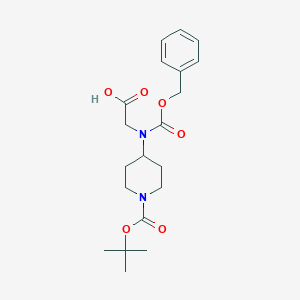 molecular formula C20H28N2O6 B2725356 2-(((Benzyloxy)carbonyl)(1-(tert-butoxycarbonyl)piperidin-4-yl)amino)acetic acid CAS No. 1628835-87-9