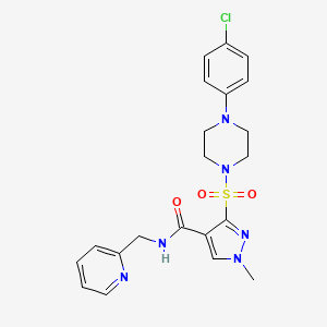 3-{[4-(4-chlorophenyl)piperazin-1-yl]sulfonyl}-1-methyl-N-[(pyridin-2-yl)methyl]-1H-pyrazole-4-carboxamide
