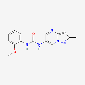 molecular formula C15H15N5O2 B2725368 1-(2-Methoxyphenyl)-3-(2-methylpyrazolo[1,5-a]pyrimidin-6-yl)urea CAS No. 1795488-98-0