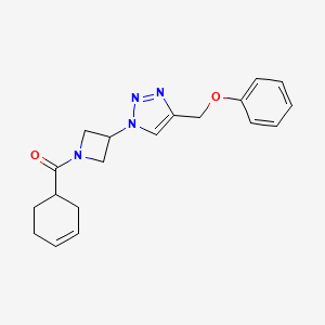 1-[1-(cyclohex-3-ene-1-carbonyl)azetidin-3-yl]-4-(phenoxymethyl)-1H-1,2,3-triazole