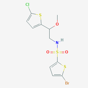 5-bromo-N-[2-(5-chlorothiophen-2-yl)-2-methoxyethyl]thiophene-2-sulfonamide