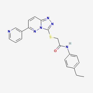 molecular formula C20H18N6OS B2725374 N-(4-ethylphenyl)-2-[(6-pyridin-3-yl-[1,2,4]triazolo[4,3-b]pyridazin-3-yl)sulfanyl]acetamide CAS No. 891106-80-2