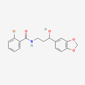molecular formula C17H16BrNO4 B2725377 N-(3-(benzo[d][1,3]dioxol-5-yl)-3-hydroxypropyl)-2-bromobenzamide CAS No. 1421530-63-3
