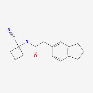 molecular formula C17H20N2O B2725378 N-(1-cyanocyclobutyl)-2-(2,3-dihydro-1H-inden-5-yl)-N-methylacetamide CAS No. 1252367-33-1