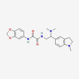 N'-(2H-1,3-benzodioxol-5-yl)-N-[2-(dimethylamino)-2-(1-methyl-2,3-dihydro-1H-indol-5-yl)ethyl]ethanediamide