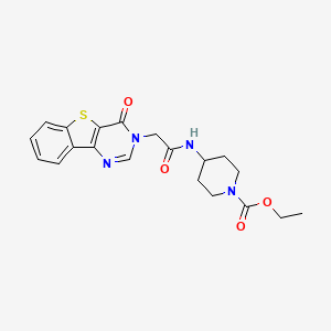 ethyl 4-(2-(4-oxobenzo[4,5]thieno[3,2-d]pyrimidin-3(4H)-yl)acetamido)piperidine-1-carboxylate