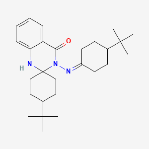 molecular formula C27H41N3O B2725386 4-tert-butyl-3'-[(4-tert-butylcyclohexylidene)amino]-1'H-spiro[cyclohexane-1,2'-quinazolin]-4'(3'H)-one CAS No. 488724-98-7