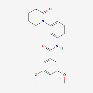 3,5-dimethoxy-N-[3-(2-oxopiperidin-1-yl)phenyl]benzamide