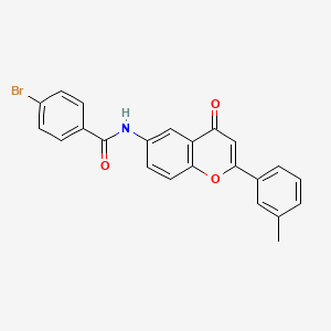 molecular formula C23H16BrNO3 B2725390 4-bromo-N-[2-(3-methylphenyl)-4-oxo-4H-chromen-6-yl]benzamide CAS No. 923186-35-0
