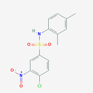 molecular formula C14H13ClN2O4S B2725391 4-chloro-N-(2,4-dimethylphenyl)-3-nitrobenzene-1-sulfonamide CAS No. 292867-27-7