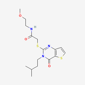 N-(2-methoxyethyl)-2-{[3-(3-methylbutyl)-4-oxo-3,4-dihydrothieno[3,2-d]pyrimidin-2-yl]sulfanyl}acetamide