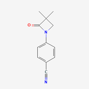 molecular formula C12H12N2O B2725399 4-(3,3-Dimethyl-2-oxoazetidin-1-yl)benzonitrile CAS No. 454473-69-9