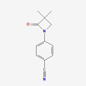 molecular formula C12H12N2O B2725399 4-(3,3-二甲基-2-氧代氮杂丙基)苯甲腈 CAS No. 454473-69-9