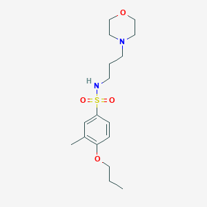 molecular formula C17H28N2O4S B272540 3-methyl-N-[3-(4-morpholinyl)propyl]-4-propoxybenzenesulfonamide 