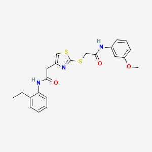 N-(2-ethylphenyl)-2-(2-((2-((3-methoxyphenyl)amino)-2-oxoethyl)thio)thiazol-4-yl)acetamide