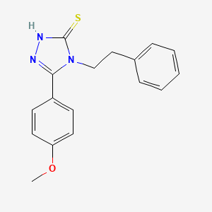 molecular formula C17H17N3OS B2725413 5-(4-methoxyphenyl)-4-(2-phenylethyl)-4H-1,2,4-triazole-3-thiol CAS No. 221325-22-0