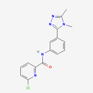 molecular formula C16H14ClN5O B2725414 6-Chloro-N-[3-(4,5-dimethyl-1,2,4-triazol-3-yl)phenyl]pyridine-2-carboxamide CAS No. 2248947-56-8