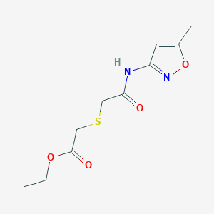 Ethyl 2-((2-((5-methylisoxazol-3-yl)amino)-2-oxoethyl)thio)acetate