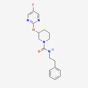 molecular formula C18H21FN4O2 B2725423 3-((5-fluoropyrimidin-2-yl)oxy)-N-phenethylpiperidine-1-carboxamide CAS No. 2097889-78-4