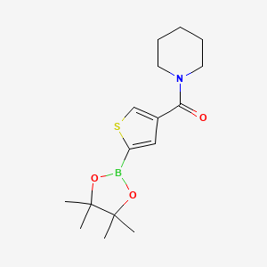 molecular formula C16H24BNO3S B2725424 4-(哌啶甲酰)噻吩-2-硼酸脂 CAS No. 2377606-92-1