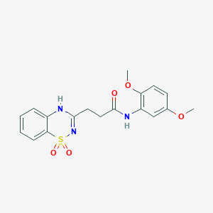 molecular formula C18H19N3O5S B2725425 N-(2,5-二甲氧基苯基)-3-(1,1-二氧代-2H-1,2,4-苯并噻二嗪-3-基)丙酰胺 CAS No. 899994-10-6