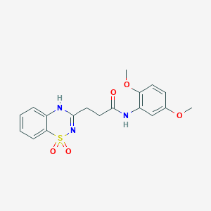 N-(2,5-dimethoxyphenyl)-3-(1,1-dioxido-2H-1,2,4-benzothiadiazin-3-yl)propanamide