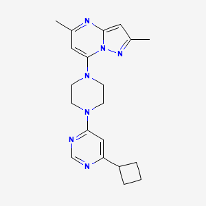 7-[4-(6-Cyclobutylpyrimidin-4-yl)piperazin-1-yl]-2,5-dimethylpyrazolo[1,5-a]pyrimidine