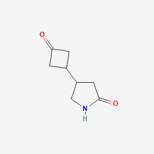 molecular formula C8H11NO2 B2725427 4-(3-Oxocyclobutyl)pyrrolidin-2-one CAS No. 2385911-04-4