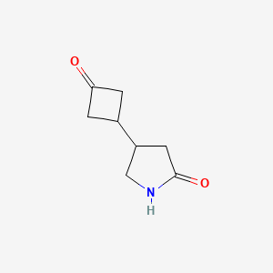 molecular formula C8H11NO2 B2725427 4-(3-氧代环丁基)吡咯烷-2-酮 CAS No. 2385911-04-4